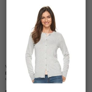 Women's Croft & Barrow Solid Button-Front Cardigan